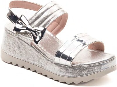 Wholesale Girls Sandals with Bow 26-30EU Minican 1060-X-P-P06 Silver