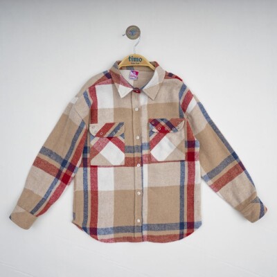 Wholesale Girls Shirt 10-13Y Timo 1018-T4KDÜ012222294 Beige