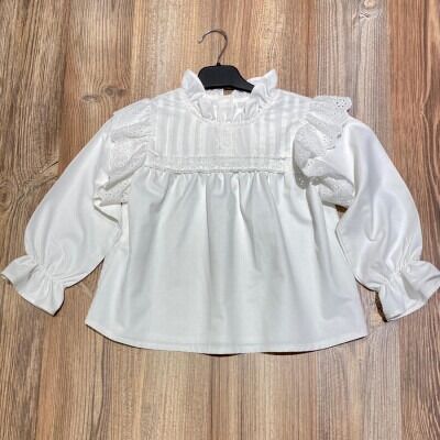 Wholesale Girls Shirt 5-8Y KidsRoom 1031-5733 White