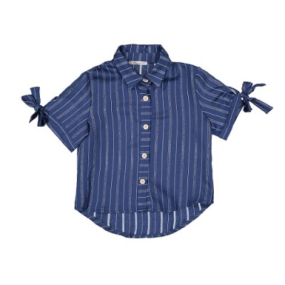 Wholesale Girls Shirt 7-10Y Büşra Bebe 1016-211025 Navy 