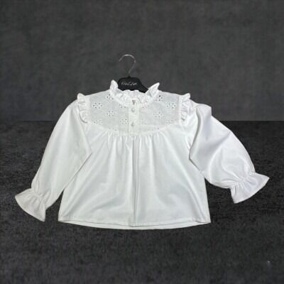 Wholesale Girls Shirt 9-12Y KidsRoom 1031-5730 White