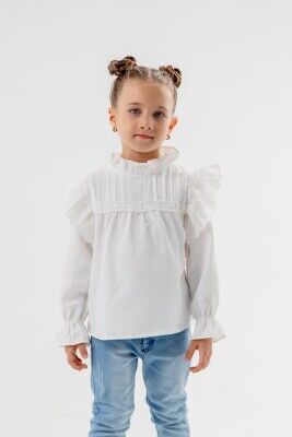 Wholesale Girls Shirt 9-12Y KidsRoom 1031-5734 Ecru