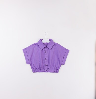 Wholesale Girls Shirts 7-10Y Büşra Bebe 1016-24125 Lilac