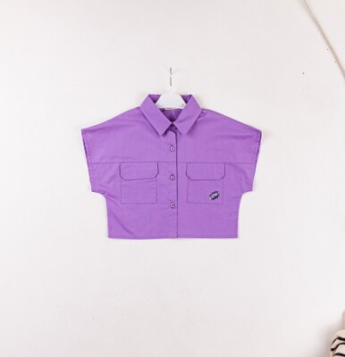 Wholesale Girls Shirts 7-10Y Büşra Bebe 1016-24127 Lilac