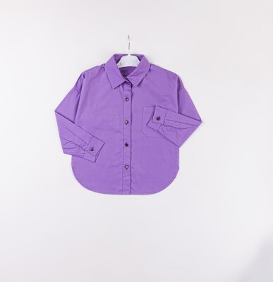 Wholesale Girls Shirts 7-10Y Büşra Bebe 1016-24150 Lilac