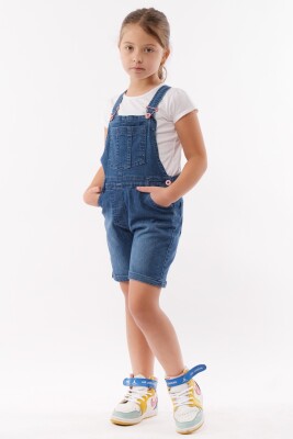 Wholesale Girls Shorts Denim Overalls (T-shirt Not Included) 2-5Y Varol Kids 1073-7282 - Varol Kids (1)