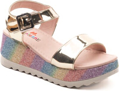 Wholesale Girls Silvery Sandals 26-30EU Minican 1060-X-P-P07 - Minican