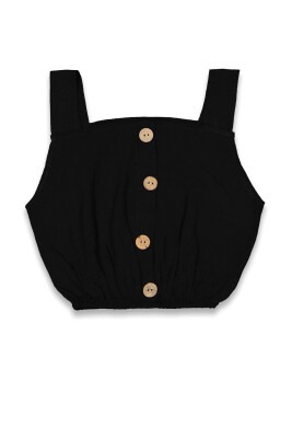Wholesale Girls Sleeveless Blouse 6-14Y Panino 1077-22024 Black