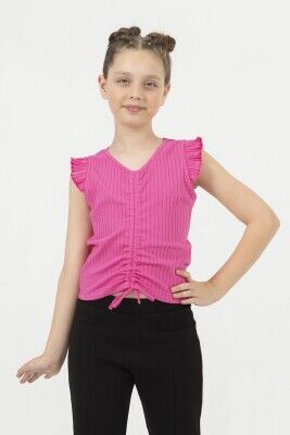 Wholesale Girls Sleeveless Blouse 9-14Y DMB Boys&Girls 1081-0220 Fuschia