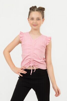 Wholesale Girls Sleeveless Blouse 9-14Y DMB Boys&Girls 1081-0220 Pink