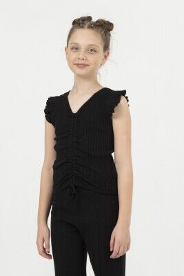 Wholesale Girls Sleeveless Blouse 9-14Y DMB Boys&Girls 1081-0220 Black