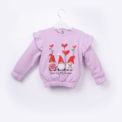 Wholesale Girls Sweatshirt 3-6Y Büşra Bebe 1016-23256 Lilac