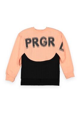 Wholesale Girls Sweatshirt 6-9Y Tuffy 1099-6105 pinkish orange