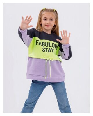 Wholesale Girls Sweatshirt 6-9Y Tuffy 1099-6108 Lilac