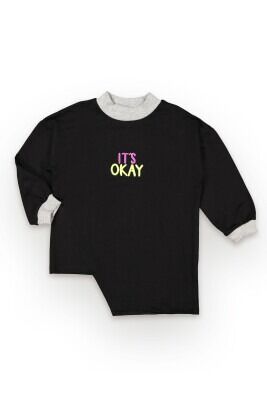 Wholesale Girls Sweatshirt 6-9Y Tuffy 1099-6112 Black