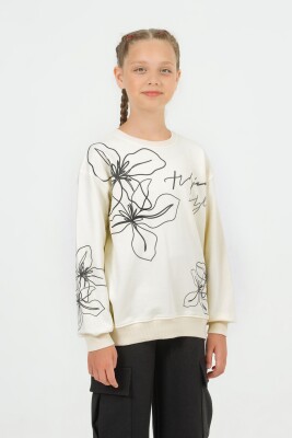 Wholesale Girls Sweatshirt 9-14Y DMB Boys&Girls 1081-9628 Cream