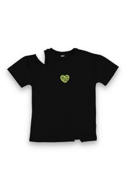 Wholesale Girls T-shirt 10-13Y Tuffy 1099-9157 Black