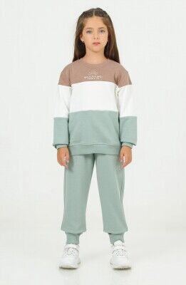 Wholesale Girls Tracksuit Set 5-9Y DMB Boys&Girls 1081-9610 Mint Green 