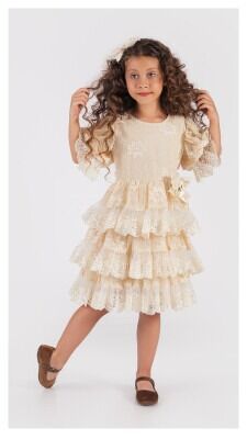 Wholesale Girls Tulle Dress 5-8Y Tivido 1042-2492-1 - Tivido (1)