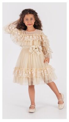 Wholesale Girls Tulle Dress 5-8Y Tivido 1042-2493 - Tivido (1)