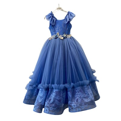 Wholesale Girls Tulle Dress 6-10Y Bertula Kids 2003-4838 - Bertula Kids