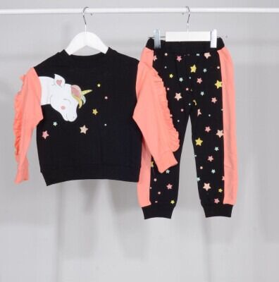 Wholesale Girls Unicorn Tracksuit Set 1-5Y Serkon Baby&Kids 1084-M0555 - Serkon Baby&Kids (1)