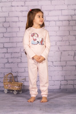 Wholesale Grils Unicorn Printed Pajamas Set 3-14Y Zeyland 1070-232Z1PJM342 - Zeyland