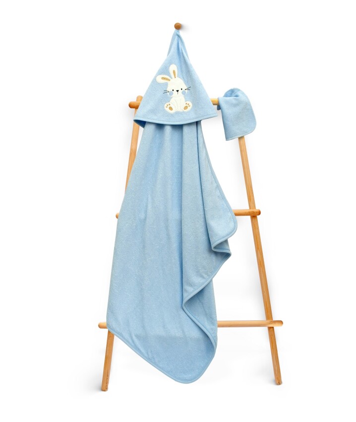 Wholesale Kids Unisex 2-Piece Set with Scrub Mitt and Towel 75x75cm Babyline 2015-9-839 - 1