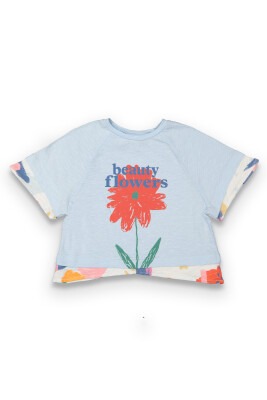 Wholesale Printed T-shirt 6-9Y Tuffy 1099-9119 Ice blue