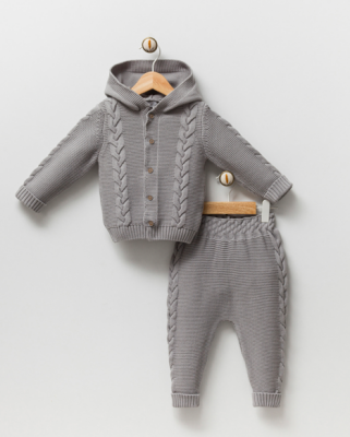 Wholesale Unisex Baby 2-Piece Cardigan and Pants Set 6-18M Gubo 2002-6052 - Gubo