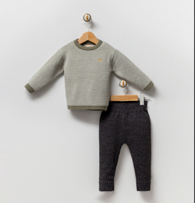Wholesale Unisex Baby 2-Piece Knitwear Set 3-12M Milarda 2001-6046 - Milarda (1)