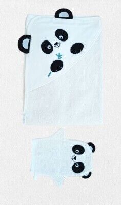 Wholesale Unisex Baby 2-Piece Towel Set 0-18M Tomuycuk 1074-55094 - Tomuycuk