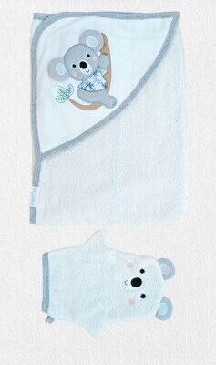 Wholesale Unisex Baby 2-Piece Towel Set 0-18M Tomuycuk 1074-55095 - Tomuycuk