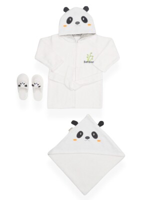 Wholesale Unisex Baby 3-Piece Bathrobe Set 0-24M Bebitof 2020-30037 - Bebitof