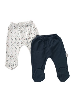 Wholesale Unisex Baby 4-Piece Pants 0-6M Tomuycuk 1074-35176 Melange navy blue