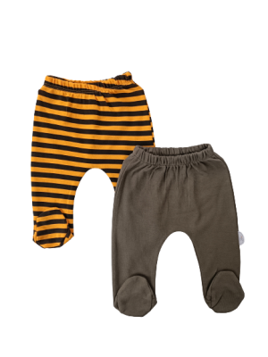Wholesale Unisex Baby 4-Piece Pants 0-6M Tomuycuk 1074-35176 Anthracite Green 