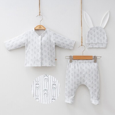 Wholesale Unisex Baby 5-Piece Newborn Set 0-3M Minizeyn 2014-7054 Green