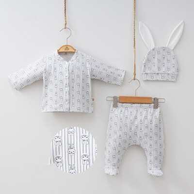 Wholesale Unisex Baby 5-Piece Newborn Set 0-3M Minizeyn 2014-7054 Pink