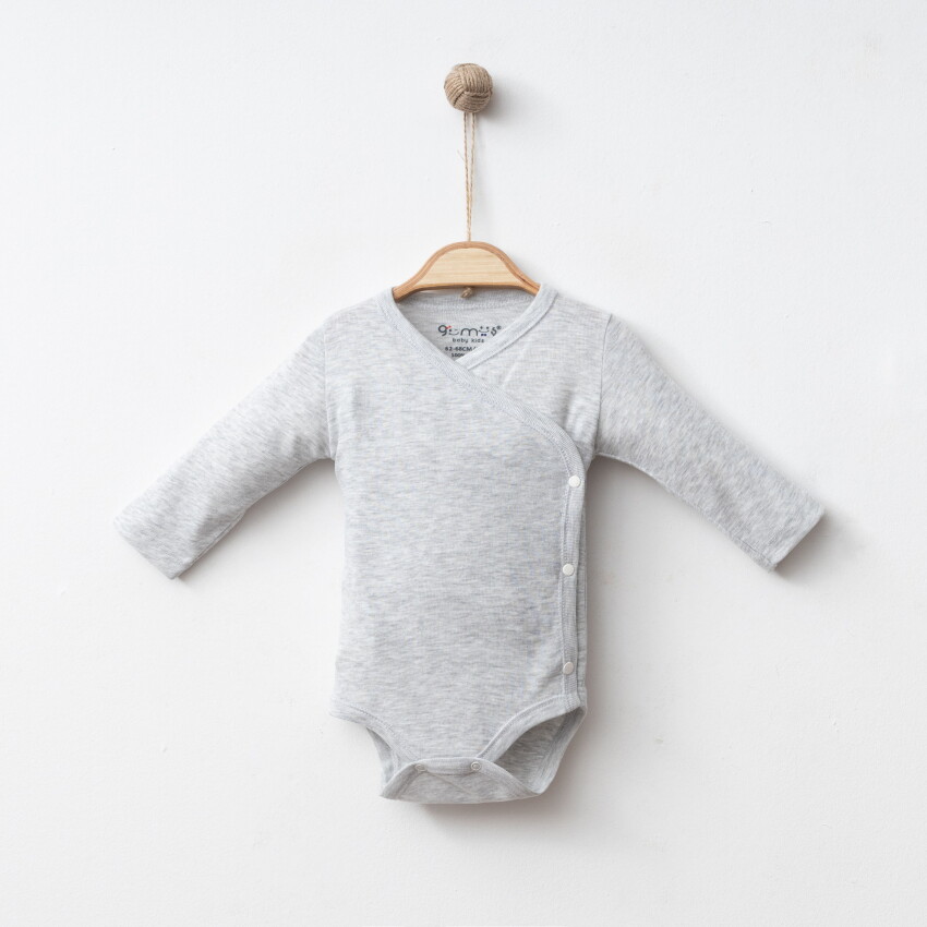 Wholesale Unisex Baby Bodysuit 3-6 M Gümüş Baby 2043-0066 - 4