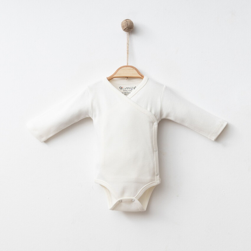 Wholesale Unisex Baby Bodysuit 3-6 M Gümüş Baby 2043-0066 - 5