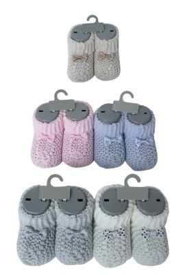 Wholesale Unisex Baby Bootee 0-15M Milarda 2001-5001 - Milarda