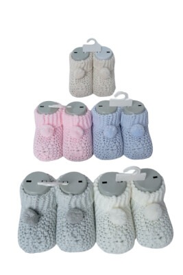 Wholesale Unisex Baby Bootee 0-15M Milarda 2001-5004 - Milarda