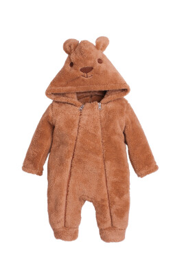 Wholesale Unisex Baby Double Zipper Welsoft Jumpsuit 3-12M Kidexs 1026-40126 - Kidexs