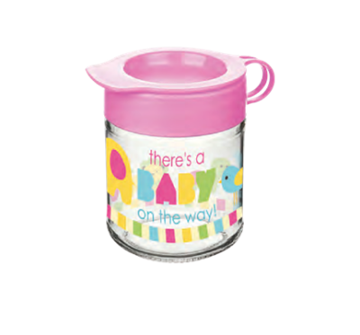 Wholesale Unisex Baby Glass Food Bowl(212ml) Bebek Evi 1045-BEVI 1208 Pink