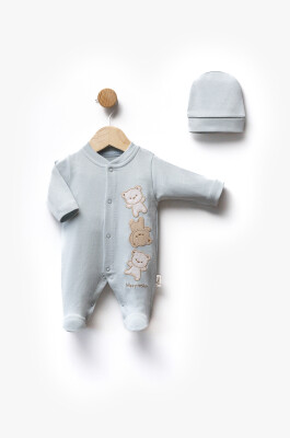 Wholesale Unisex Baby Jumpsuit 0-3M Flexi Baby 2063-252399 Blue