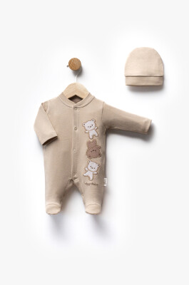 Wholesale Unisex Baby Jumpsuit 0-3M Flexi Baby 2063-252399 Brown