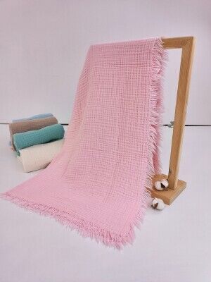 Wholesale Unisex Baby Muslin Blanket 100*120 Tomuycuk 1074-10240 Pink