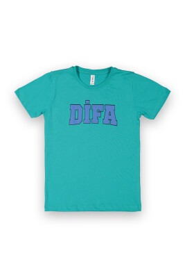 Wholesale Unisex Baby Printed T-Shirt 9-12Y Difa 1078-17618 - Difa