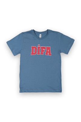 Wholesale Unisex Baby Printed T-Shirt 9-12Y Difa 1078-17618 Oil