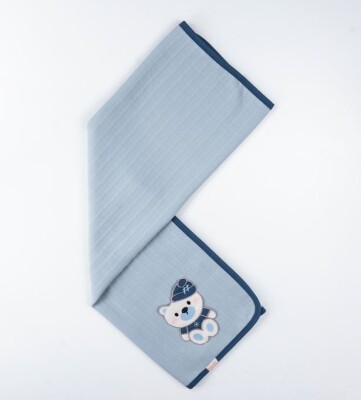 Wholesale Unisex Baby Quilting Blanket 80x90 Ramel Kids 1072-840 Indigo
